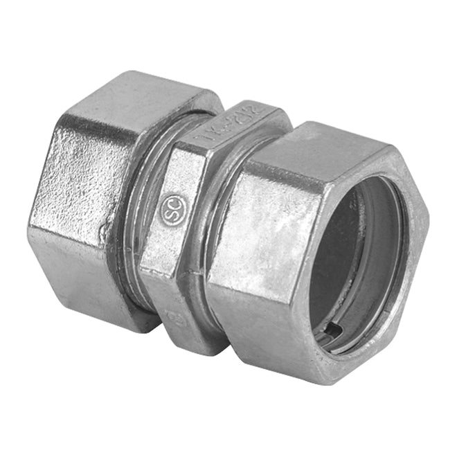 Iberville Electrical Metallic Tubing 1/2-in Zinc Compression Couplings 4/pk-Pack