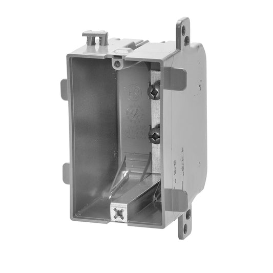 NuTek 18 cu in 1-Gang New Work Plastic Electrical Box-Each