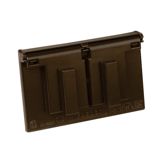 Horizontal Dual Outlet Cover, Bronze-Each