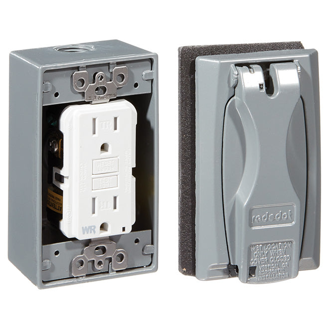 GFCI Duplex Receptacle - 15A-125v/AC - White-Each