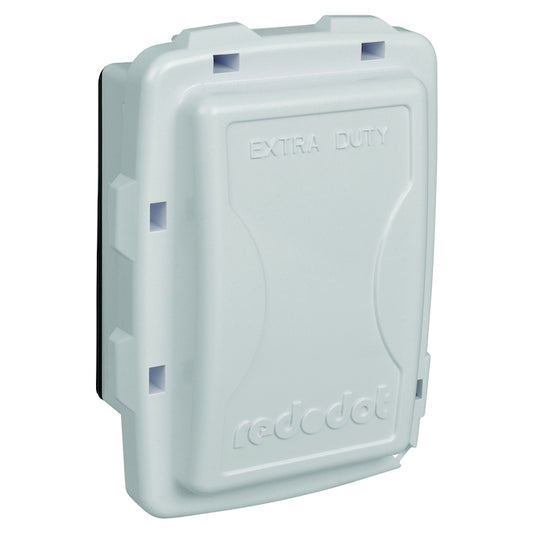 Reddot Non-Metallic White 1-Outlet Weatherproof Electrical Outlet Cover-Each