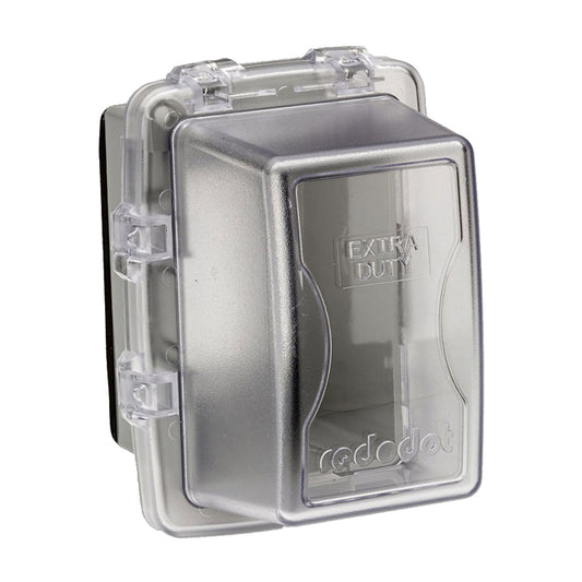 Reddot Clear Plastic 1-Outlet Weatherproof Electrical Outlet Cover-Each