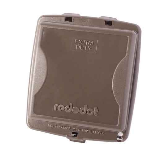 Reddot Bronze Plastic 2-Outlet Weatherproof Electrical Outlet Cover-Each