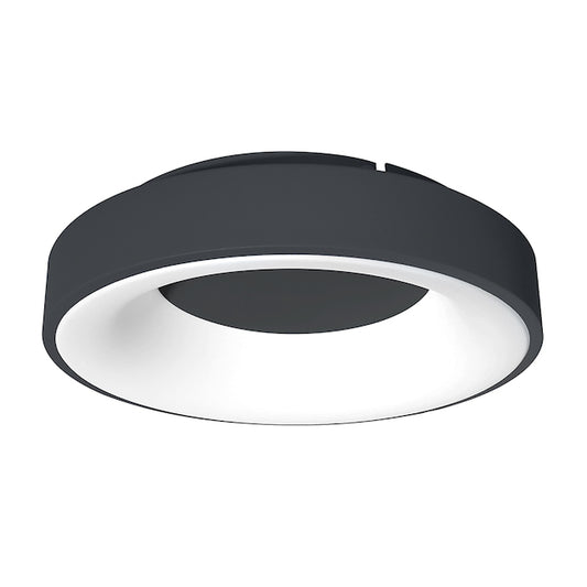 Utilitech 1-Pack 16.34-in Matte Black Modern/Contemporary LED Flush Mount-