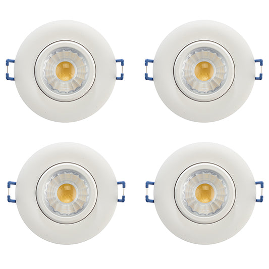 Trenz Retina 4-Pack Recessed Lights - Integrated LED - Fits Opening 3-in - White - 4000 K-