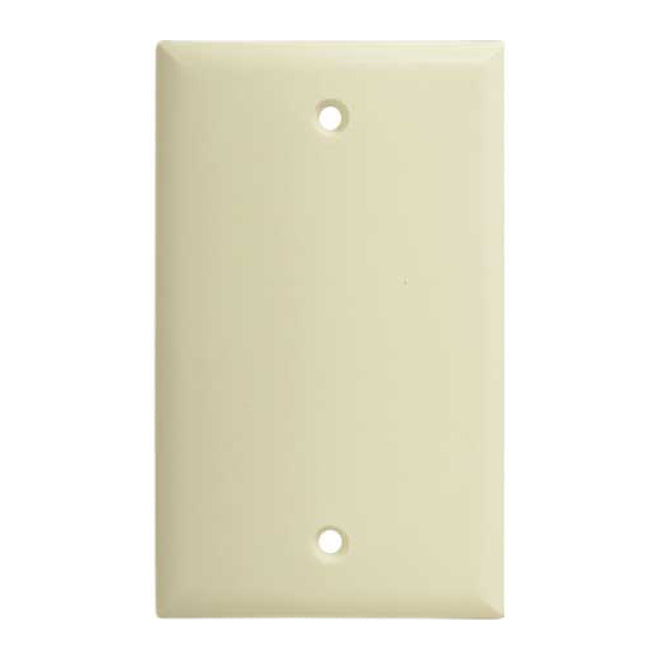 Eaton 1-Gang Blank Wall Plate - Ivory - Plastic - 4 1/2-in H x 2 3/4-in W x 3/32-in D-