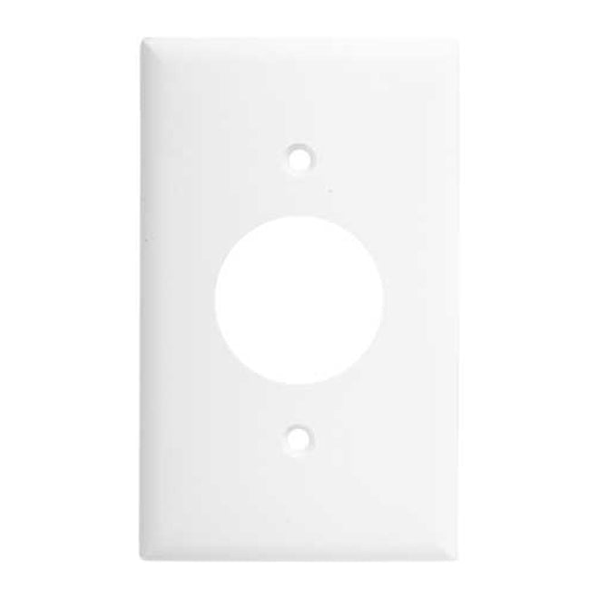 Eaton Decorator 1-Gang Wall Plate - White - Thermoset - Polymer - 2 3/4-in W x 4 1/2-in H-
