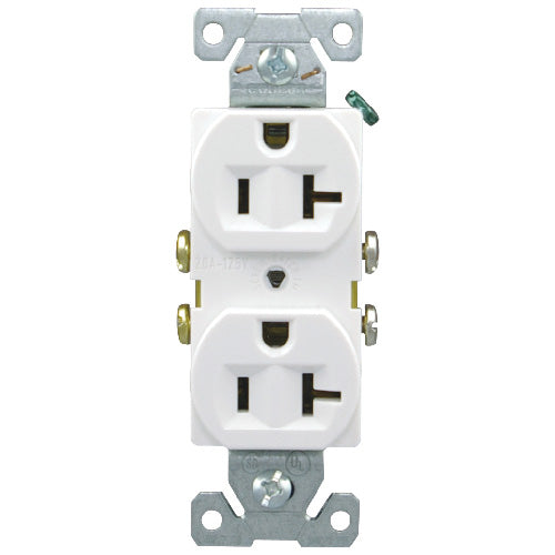 Cooper Receptacle Outlet - 25/32-in W x 1 1/4-in H - Straight Blade - 20-amp - 125-volt-