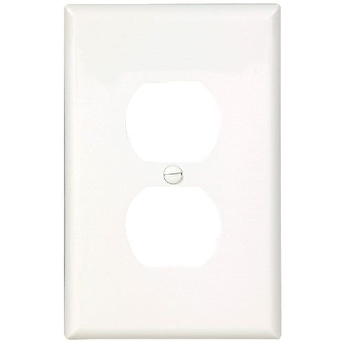 Eaton Duplex Receptacle Wall Plate - Polycarbonate - White - One-Gang-