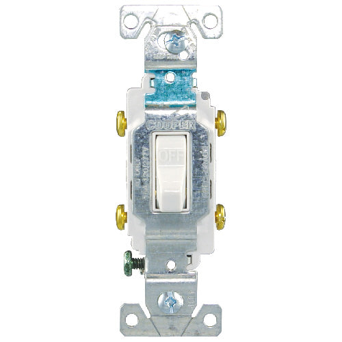 Eaton Arrow Hart Commercial Grade Toggle Switch - Metal and Plastic - White - 15-Amp-Each