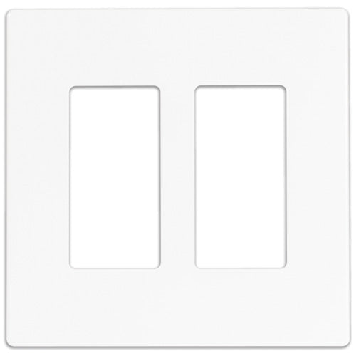 Eaton 2-Gang Wall Plate - Screwless - Polycarbonate - 4 7/8-in W x 4 1/2-in L-