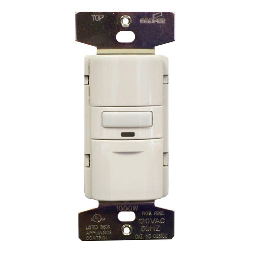 Eaton Occupancy Motion Sensor Switch - White Plastic - 3-Way - Auto On and Off-Each