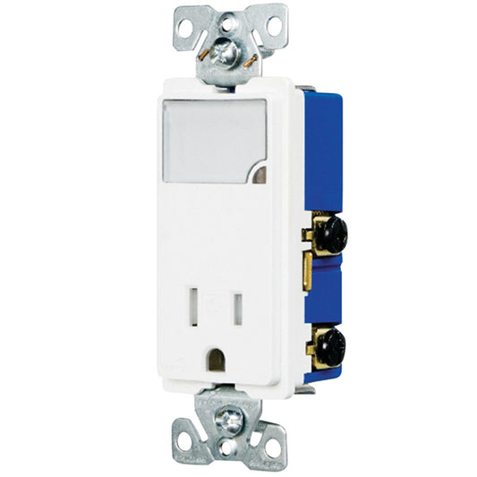 Eaton Decorator Tamper Resistant Outlet - Residential - Night Light-