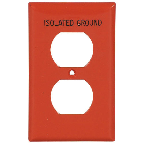 Simple Wall Plate - Duplex - Nylon - Red-
