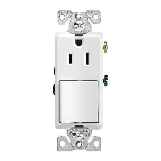 Eaton Tamper Resistant Switch and Receptacle - White -15-Amp - Single Pole-Each