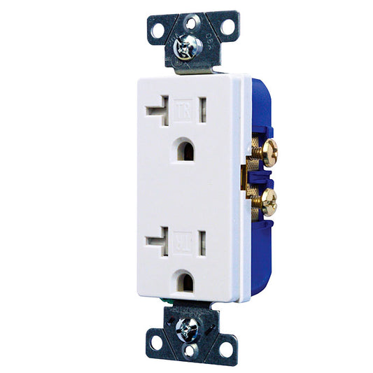 Eaton Decorator Duplex Receptacle Outlet - 20-Amp - 125-Volt - Tamper Resistant-