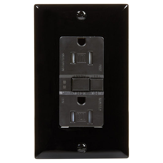 Eaton GFCI Tamper Resistant Receptacle - Polycarbonate - Black - 125-Volt-