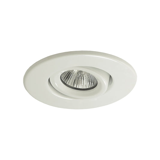 Halo Flush Recessed Light with Steel Gimbal - 4-in - 50 Watts Max GU10 - Gloss White-
