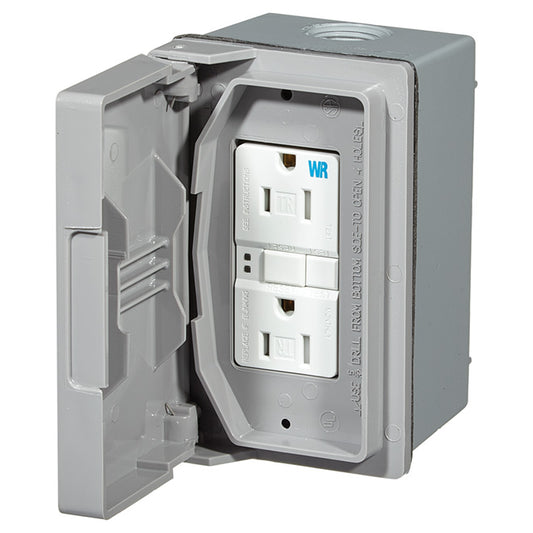 GFCI Weather Box - 15A 125V - Grey-Each