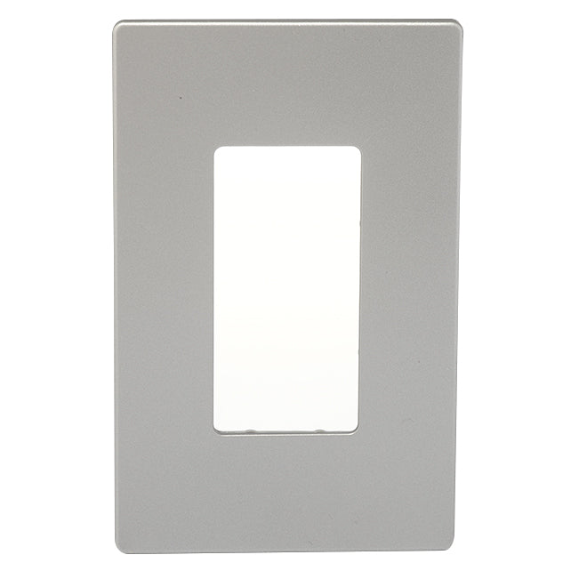Eaton 1-Gang Midsize Wall Plate - Screwless - Polycarbonate - Granite - 3 1/4-in W x 5-in L-