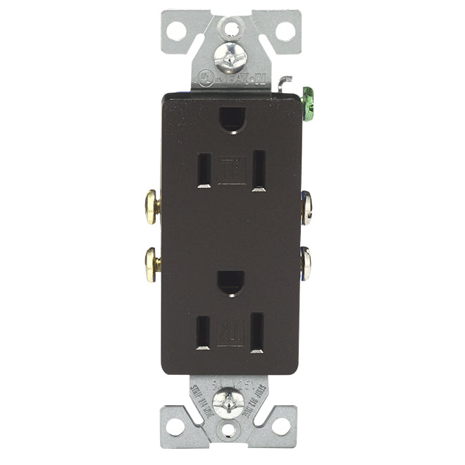 Eaton Tamper Resistant Duplex Receptacle - Thermoplastic - Oil Rubbed Bronze - 125-Volt-