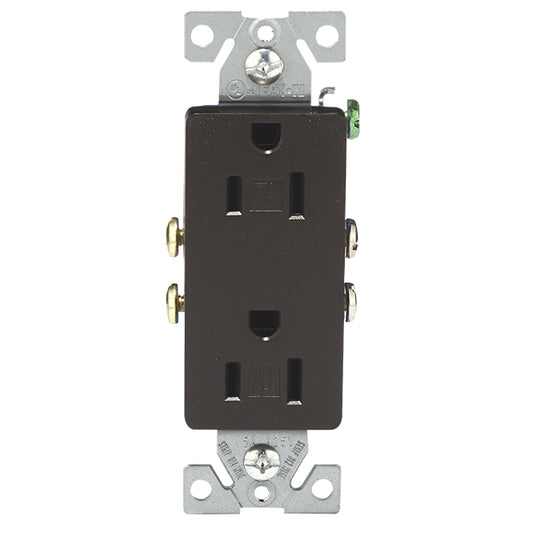 Eaton Tamper Resistant Duplex Receptacle - Thermoplastic - Oil Rubbed Bronze - 125-Volt-
