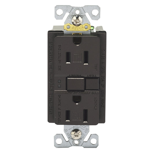 Eaton GFCI Tamper Resistant Receptacle - Polycarbonate - Oil Rubbed Bronze - 125-Volt-