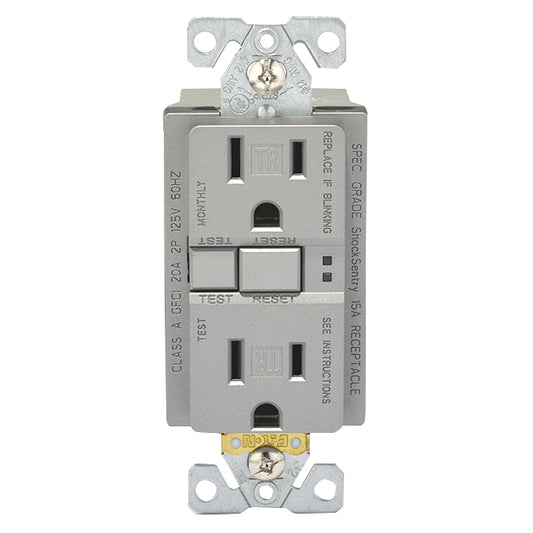 Eaton Self-Test GFCI Receptacle Outlet - 1 11/16-in W x 4 3/16-in H - Tamper Resistant - 15-amp-