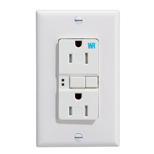 Eaton Tamper-Resistant Duplex Outlet - Ground Fault Circuit Interrupter - 15-amp - 125-volt-