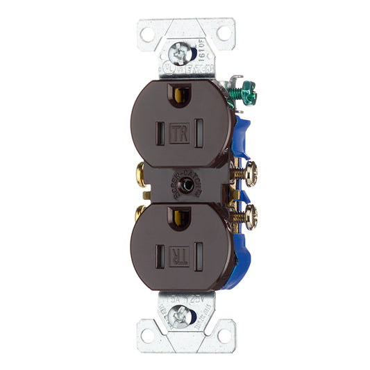 Eaton Tamper-Resistant Duplex Outlet - 15-Amp - 125-Volt - 3-Wire - Brown-