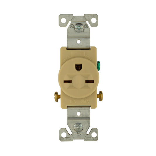 Eaton Ivory 15-Amp Duplex Commercial Outlet (1-Pack)-