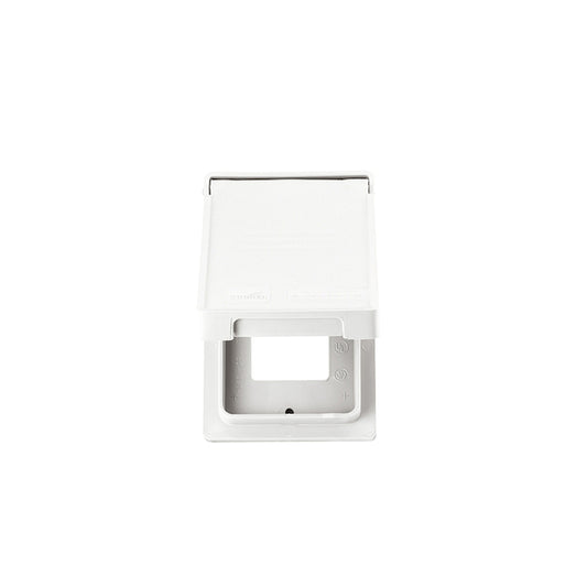 Eaton 1-Outlet White Plastic Weatherproof Electrical Outlet Cover-