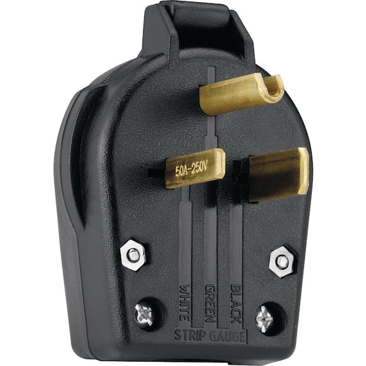 Eaton 30/50-Amp 250-Volt Black 3-Wire Plug-