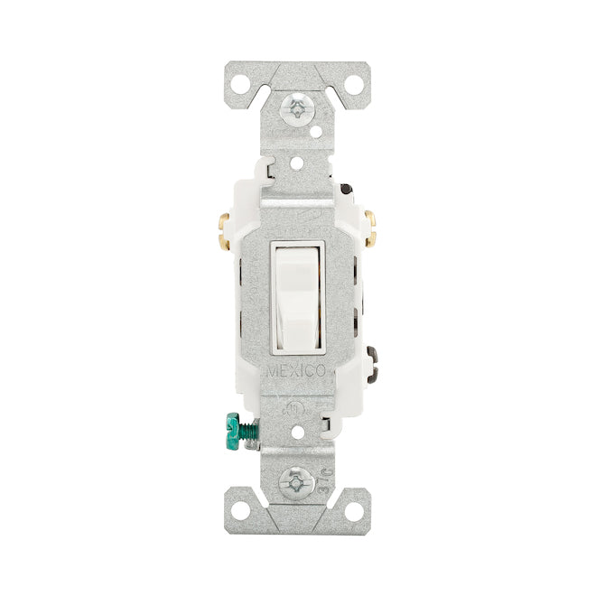 Eaton 15-Amp 3-Way White Toggle Commercial Light Switch (1-Pack)-Each