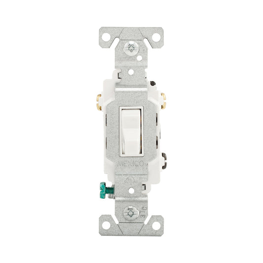 Eaton 15-Amp 3-Way White Toggle Commercial Light Switch (1-Pack)-Each