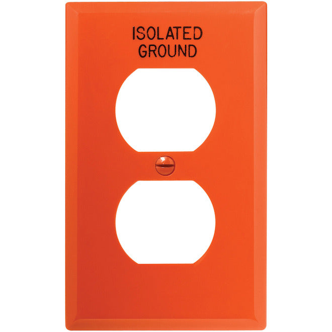 Eaton 1-Gang 1-Pack Orange Round Wall Plate-