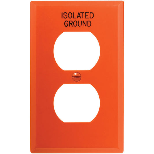 Eaton 1-Gang 1-Pack Orange Round Wall Plate-