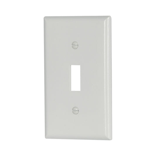 Eaton 1-Gang 1-Pack White Toggle Standard Wall Plate-