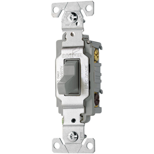 Eaton 20-Amp 3-Way Grey Toggle Commercial Light Switch (1-Pack)-Each