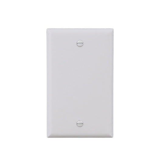 Eaton 1-Gang 1-Pack White Standard Blank Wall Plate-