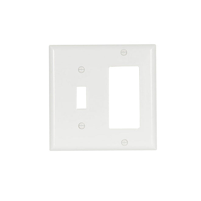 Eaton 2-Gang 1-Pack White Standard Wall Plate-