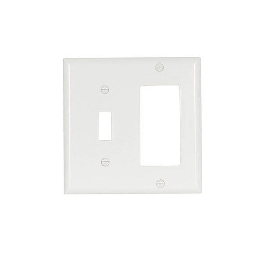Eaton 2-Gang 1-Pack White Standard Wall Plate-