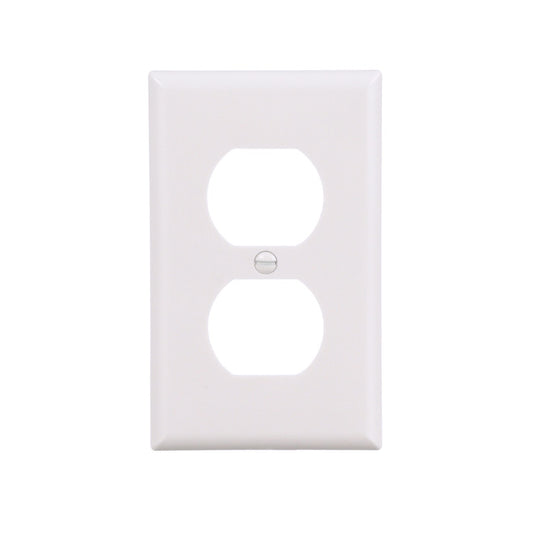Eaton 1-Gang 1-Pack White Duplex Standard Wall Pate-