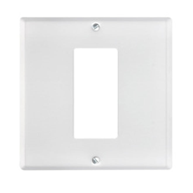 Eaton 2-Gang 1-Pack White Decorator Speciality Wall Plate-