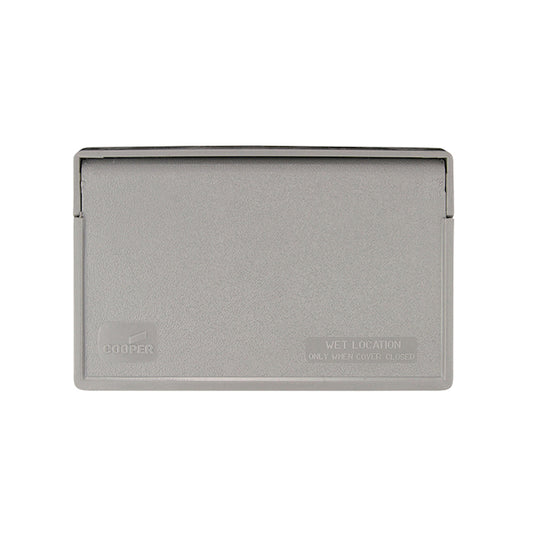 Eaton Grey 1-Outlet Weatherproof Electrical Oulet Cover-Each