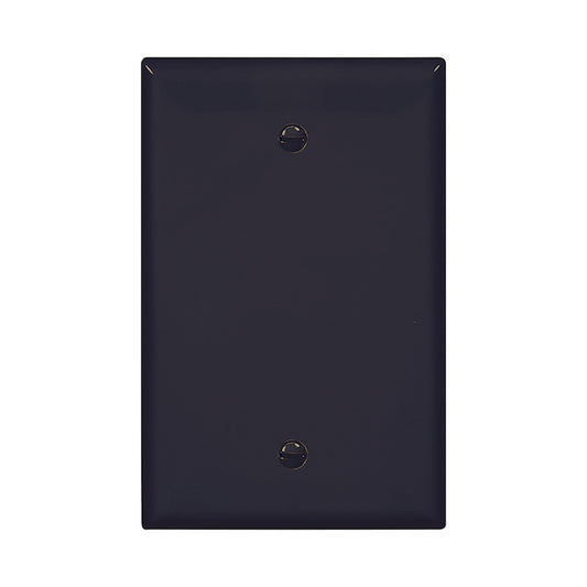 Eaton 1-Gang 1-Pack Black Blank Midsize Wall Plate-