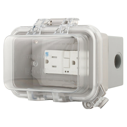 Eaton Clear 1-Outlet Weatherproof Electrical Outlet Cover-Each