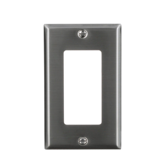 Eaton 1-Gang 1-Pack Stainless Steel Decorator Stadard Wall Plate-