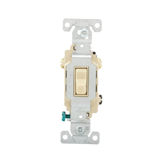 Eaton 15 Amp 3-Way Ivory Toggle Commercial Light Switch 1/Pack-Each