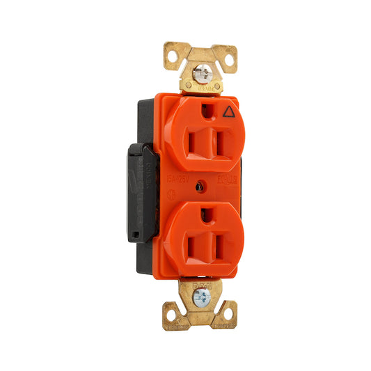 Eaton Orange 15 Amps 125 Volts 1-Pack Receptacle-